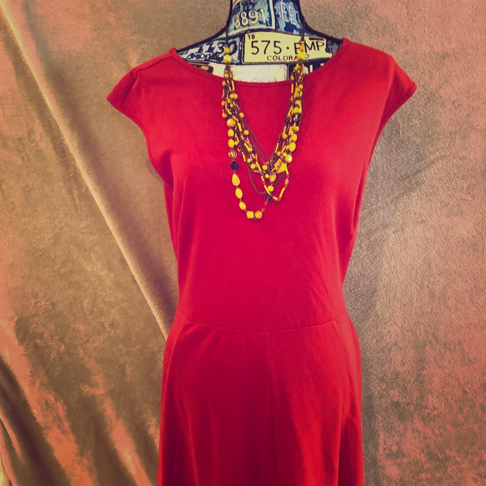 Red fit-and-flare dress - new with tags